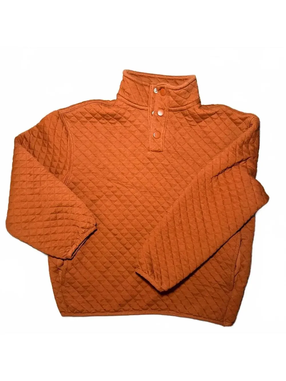 Old Navy boys Quilted Orange Pullover Sweatshirt Medium